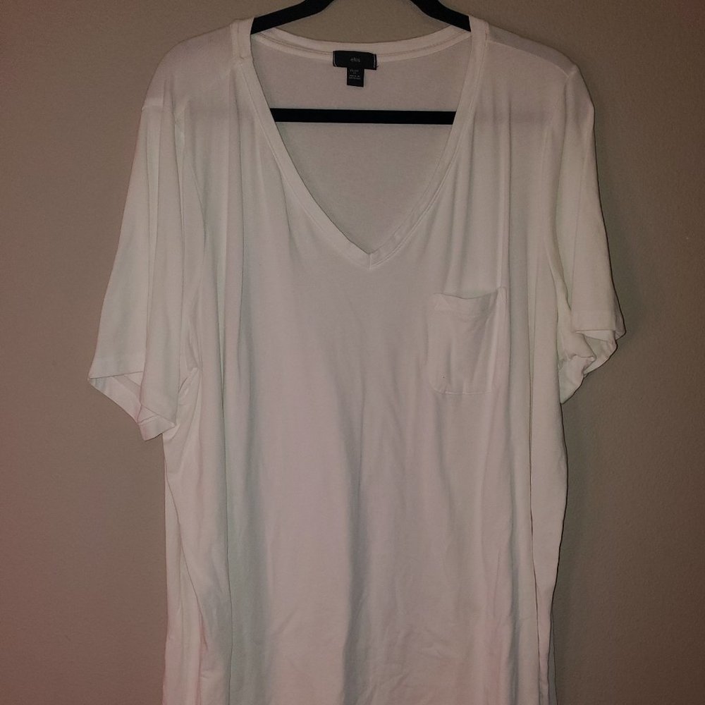 White V-Neck T-Shirt